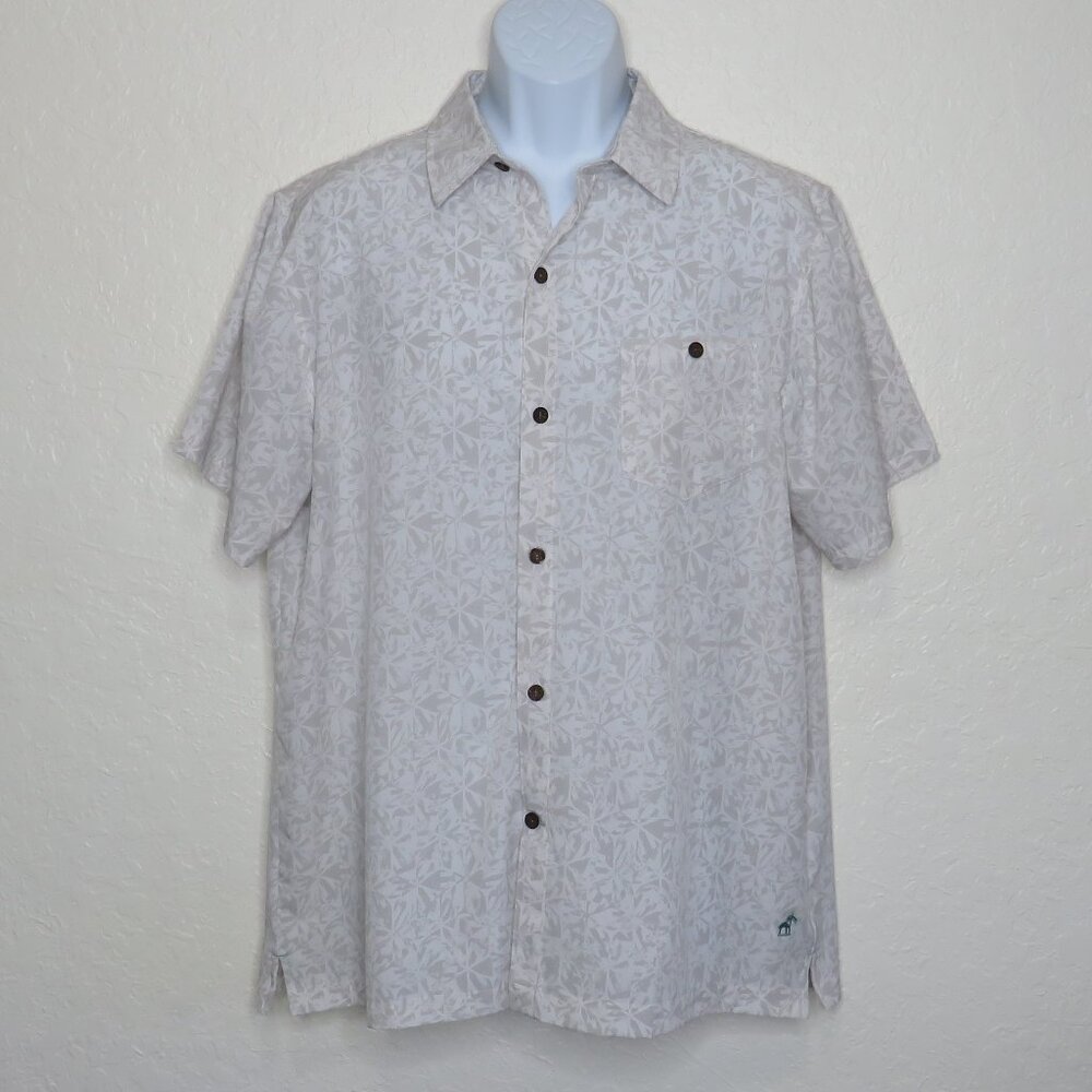 Caribbean Joe* Men's Short Sleeve Button Down Straight Hem Pocket Shirt~ Large